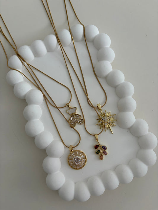4 lü gold kolye